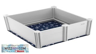 VEVOR Dog Whelping Box 386x386x181in PVC with Rails Pee Pad for Dogs Review [upl. by Aggi]