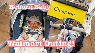 Everything On Clearance Reborn Baby Walmart Outing With Honey [upl. by Balbur]