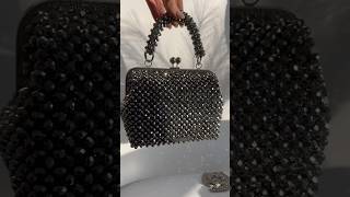 MOON bag in silver🩶asmr beadbag handmade tutorial [upl. by Ellivnarg33]