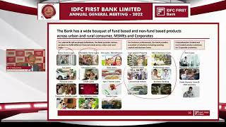 IDFC FIRST Bank AGM 2022  MD amp CEO Address to Shareholders QampA [upl. by Ecirrehs]