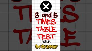 3 and 5 Times Table Test  Maths Questions  Shorts  MC Grammar 🎤 [upl. by Nairahcaz]