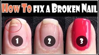 HOW TO FIX A BROKEN NAIL  REPAIR YOUR SPLIT NAILS EASY STEP BY STEP TECHNIQUE FOR BEGINNERS [upl. by Dobrinsky]