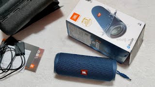 JBL Flip 5 20W IPX7 Waterproof Bluetooth Speaker Without Mic Blue  Unboxing amp Review  TELUGU [upl. by Aryad]