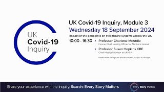 UK Covid 19 Inquiry  Module 3 Hearing  18 September PM [upl. by Ahsieyk960]