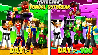 PART 2  100 Days In FUNGAL OUTBREAK WORLD in Minecraft 😰 [upl. by Trebo468]