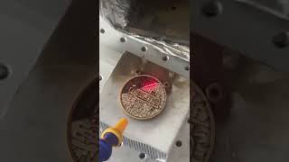 50W JPT Fiber Laser Machine Crafting Exquisite Coin Engravings [upl. by Icyaj]