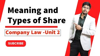 Meaning and Types of Share Capital  Company Law  unit 2  Bcom and Mcom [upl. by Georgia]