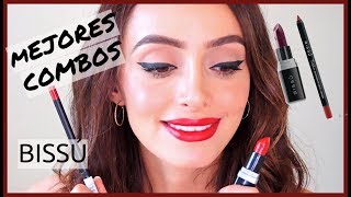 Delineadores y labiales de Bissú  Mis combinaciones favoritas para otoño [upl. by Yadnus]