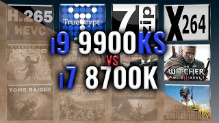 Intel i9 9900KS vs i7 8700K Benchmarks  Test Review  Gaming  15 Tests [upl. by Nina]