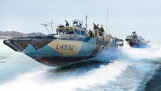 US Marines Try Swedish Monstrously Powerful Riverine Boats at Full Speed [upl. by Harms242]