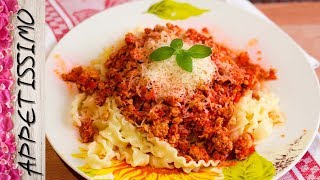 Итальянская паста с соусом Болоньезе  Tagliatelle al ragù [upl. by Auqenat]