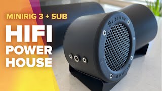 Minirig 3  Sub Review Tiny powerful audiophile Bluetooth speaker system [upl. by Babita]