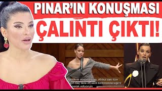 Pınar Denizin Altın Kelebek ödül töreni konuşması Rihannadan çalıntı çıktı [upl. by Dillie393]