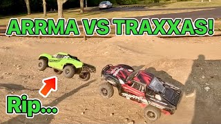 ARRMA FURY VS TRAXXAS SLASH XL5 [upl. by Ikoek]