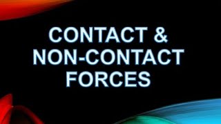 Contact and Non–Contact Forces [upl. by Lanette]