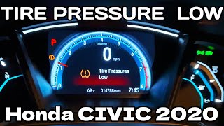 2020 Honda Civic  How to Calibrate the Low Tire Pressure [upl. by Albers]