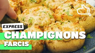 Une recette de champignons farcis irrésistible [upl. by Batholomew407]