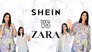 SHEIN vs ZARA ESTATE  TRY ON HAUL DUPES ECONOMICI 7 [upl. by Bander]