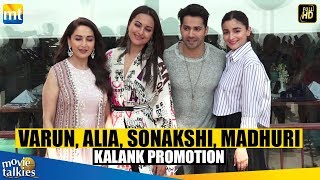 Alia Bhatt Varun Dhawan Madhuri Dixit Sonakshi Sinha Spotted Promoting Kalank Movie [upl. by Aenad]