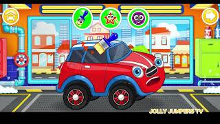 Car wash kids cartoon wash red car song kids entertainment [upl. by Wilber]