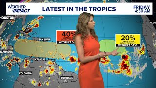 Tropics heating up plus your holiday weekend forecast [upl. by Zacherie481]