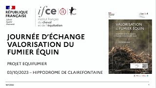 Solutions de valorisation du fumier équin  procédés et réglementation  03102023 [upl. by Greggs903]