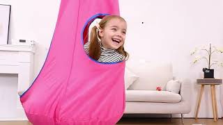 Kids Nest Swing Chair Fun Comfortable Hanging Seat for Indoor amp Outdoor Adventures [upl. by Marjana882]