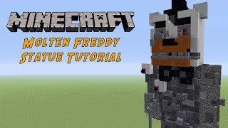 Minecraft Tutorial Molten Freddy FNAF 6 Freddy Fazbears Pizzeria Sim Statue [upl. by Noreen845]