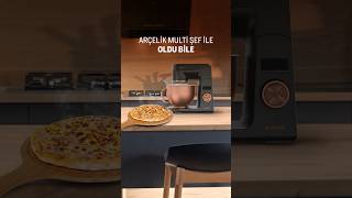 Arçelik Multi Şef ile tadına doyulmaz peynirli pizzalar yapın 🍕😋 arçelik [upl. by Banwell]