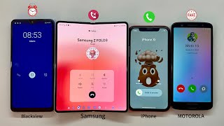 Cool Incoming Outgoing CallsAlarm Clock  FAKE CALL on Samsung Z Fold3iPhone XRMoto 1SBlackview [upl. by Ynnij895]