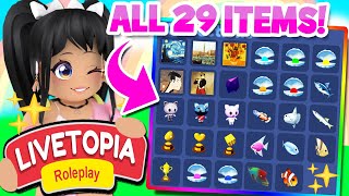 COMPLETE GUIDE ALL 29 COLLECTION ITEM LOCATIONS in LIVETOPIA Roleplay roblox [upl. by Arihsan]