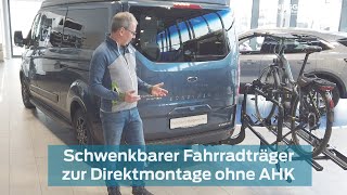 Nugget amp Copa Zubehör Schwenkbarer Fahrradträger zur direkten Montage ohne AHK [upl. by Niveek]