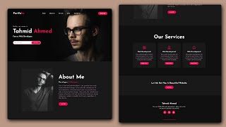 Build a Complete Personal Portfolio Website Using Only HTML And CSS  Pure HTML And CSS [upl. by Enelyak]