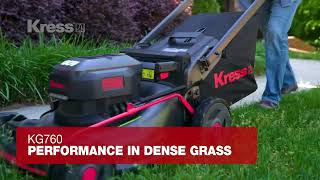 MOW WITH EASE WITH THE KRESS 60V LAWN MOWER [upl. by Olney]