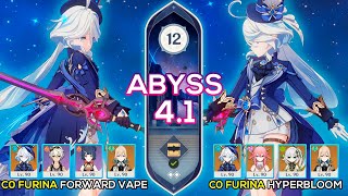 C0 Furina Forward Vape amp C0 Furina Hyperbloom I Spiral Abyss 42 Floor 12 9 stars Genshin Impact [upl. by Drolet39]