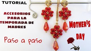 TUTORIAL DE BISUTERIA ARETES PARA LAS MADRES POR ACCESORIES DESIGN [upl. by Lavelle14]