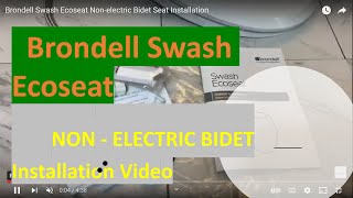 Brondell Swash Ecoseat Nonelectric Bidet Seat Installation [upl. by Aitret]