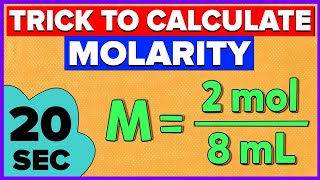 Trick to Calculate Molarity  Molarity practice problems [upl. by Jahn]