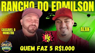 DESAFIO QUEM FAZ 5 R1000 CASCAVEL Vs ALAN SINUCAAOVIVOBAIANINHO [upl. by Nomyar]