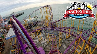 Looping Star  Mounted 4K OnRide POV  Clacton Pier [upl. by Alolomo]