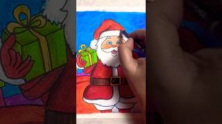 Santa Claus Drawing 😱 Christmas Drawing Easy shorts art drawing santaclaus painting [upl. by Tay73]