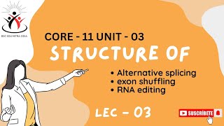 Alternative Splicing  Exon shuffling  RNA editing in odia  LEC  03 [upl. by Arratal]