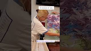 Enjoy a beautiful moment of marbling and listen to relaxing music majikalmarblingreveal [upl. by Teeniv]