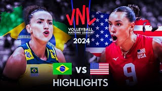 🇧🇷 BRAZIL vs USA 🇺🇸  Highlights [upl. by Ylimme]