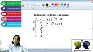 Factorización con binomios conjugados [upl. by Leonora]