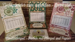 Tischkalender zum Aufstellen EaselCard mit Stampin Up [upl. by Semreh]