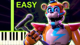 Five Nights at Freddys Security Breach Theme  EASY Piano Tutorial [upl. by Dominick536]