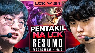 RESUMO LCK O MELHOR MID DA LCK  GENG x BRION  DK x NS  LCK Spring 2024  DIA 7 [upl. by Christos554]