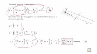 Fluid Mechanics 2  C2L19  Newtonian fluid down an inclined plane under gravity  4 [upl. by Napra]