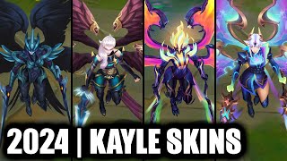 ALL KAYLE SKINS SPOTLIGHT 2024  League of Legends [upl. by Joann]